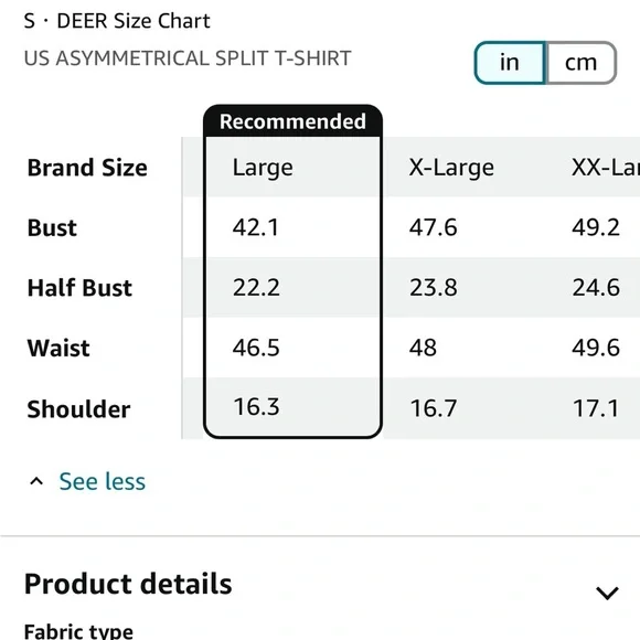 NWT asymmetrical crew neck, top size extra large - Picture 6 of 8